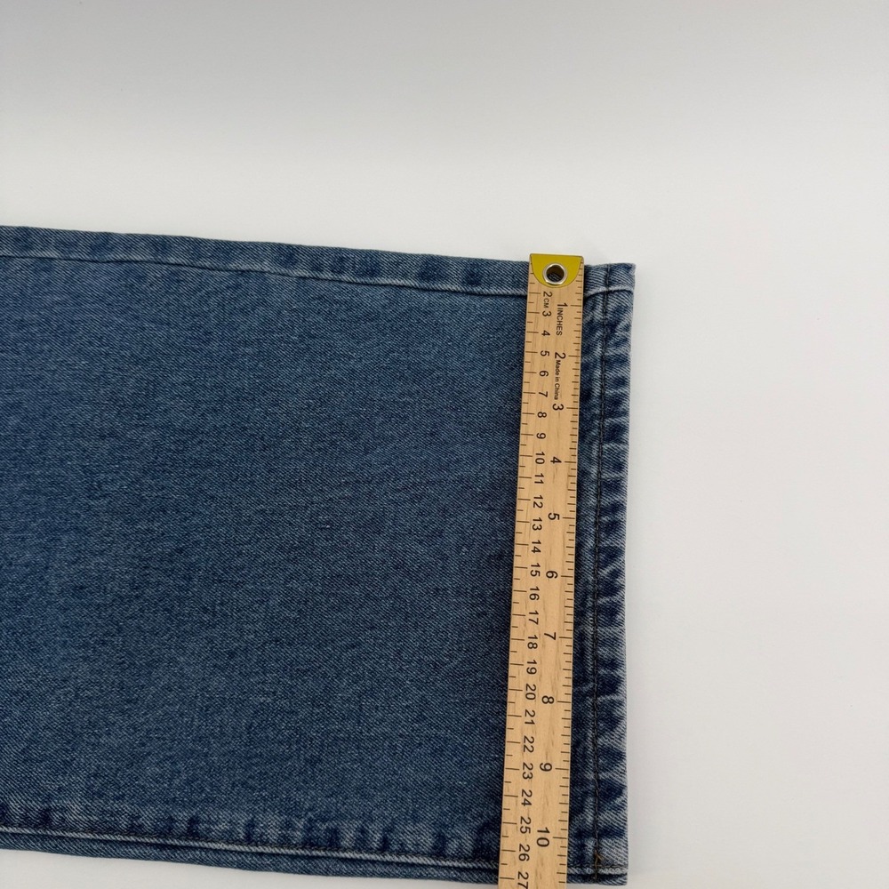 Edikted Carpenter Jeans Women M Blue Medium Wash Wide Leg Y2K High Rise Utility - Picture 7 of 9